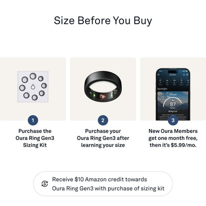 Oura Ring Gen3 Horizon Smart Ring for Biometric Health Tracking