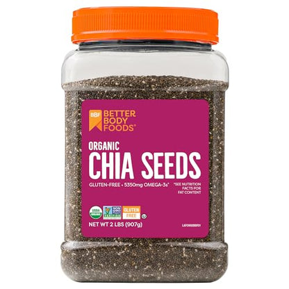 Non-GMO Fiber-Rich Organic Chia Seeds, 2 lbs