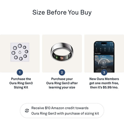 Oura Ring Gen3 Horizon Smart Ring for Biometric Health Tracking