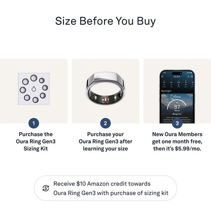 Oura Ring Gen3 Horizon Smart Ring for Biometric Health Tracking