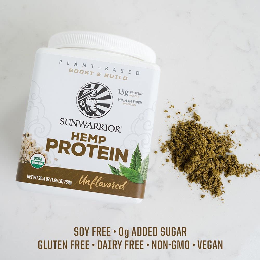 Vegan Organic Protein Powder Plant-based | BCAA Amino Acids Hemp Seed Soy Free Dairy Free Gluten Free Synthetic Free NON-GMO | Chocolate 30 Servings | Warrior Blend by Sunwarrior.