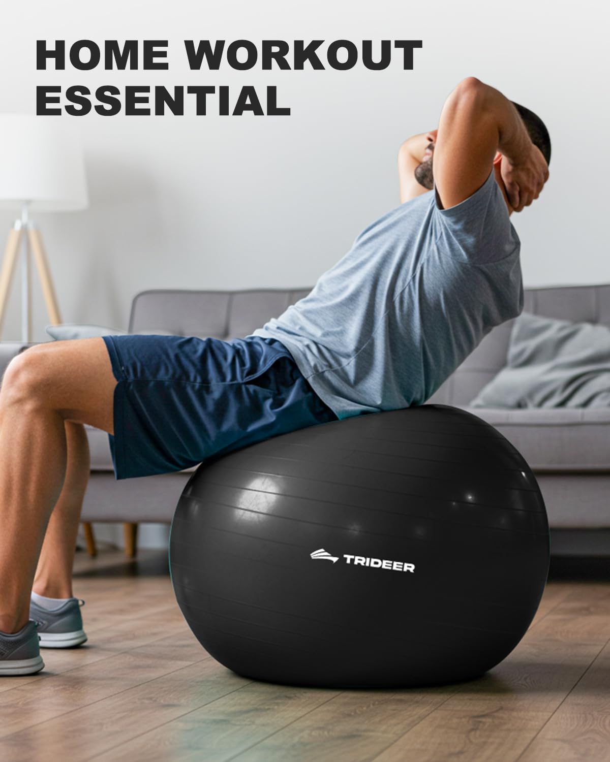 Trideer Exercise Yoga Ball for Balance and Core Stability