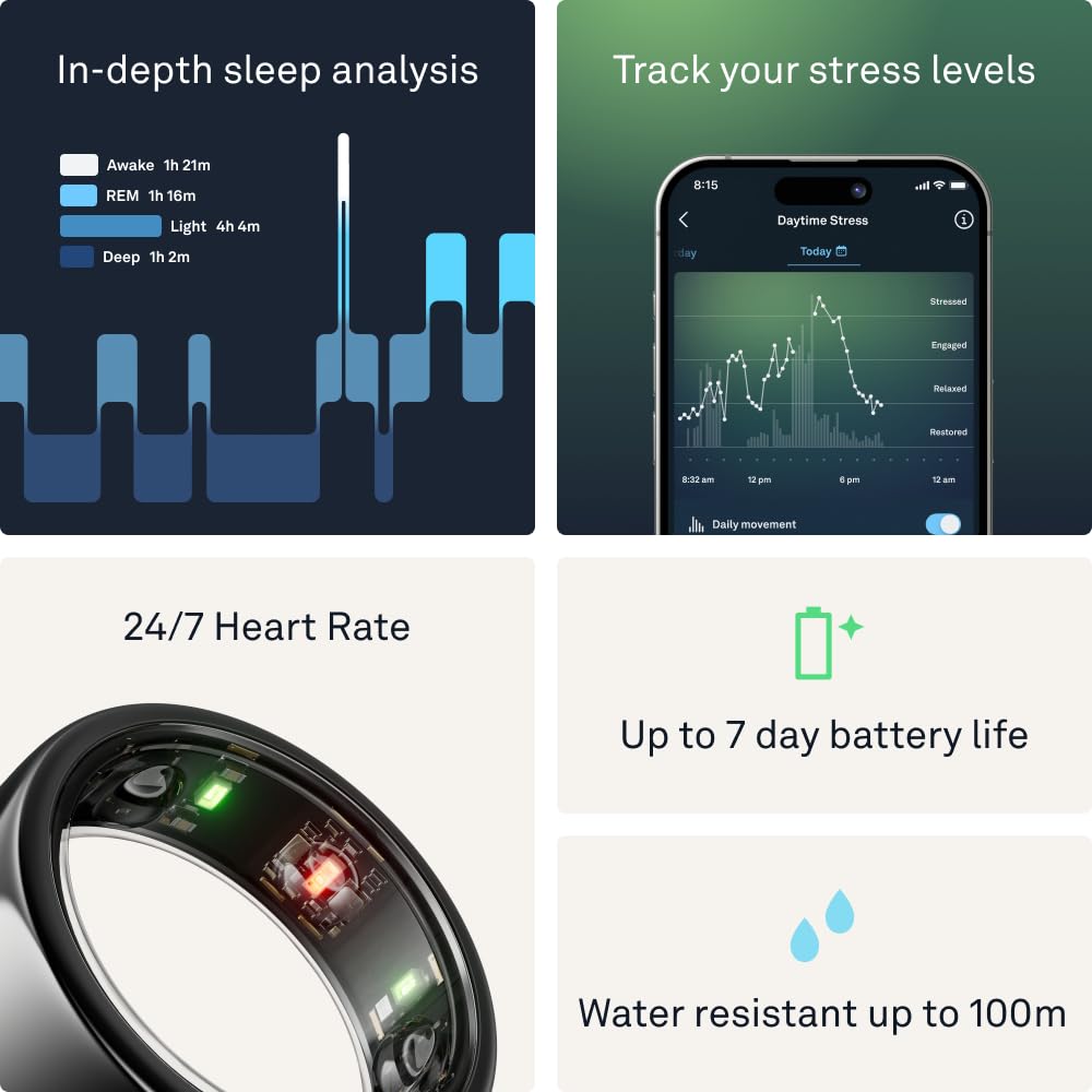 Oura Ring Gen3 Horizon Smart Ring for Biometric Health Tracking