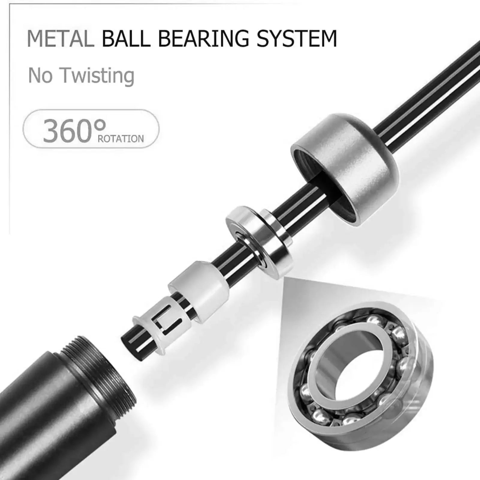 Weighted Jump Rope with Adjustable Length and Tangle-Free Ball Bearings - imprüv 
