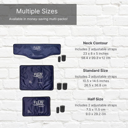 Flexible Reusable Soft Pad Gel Ice Pack with Straps for Pain and Inflammation
