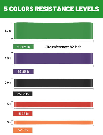 Extra Long Natural Latex Resistance Bands for Strength Training - imprüv 