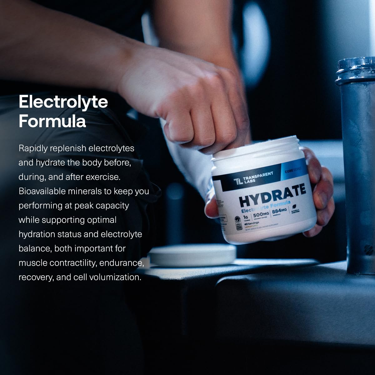 Transparent Labs Hydrate Electrolyte Powder with Coconut Water and Taurine - imprüv 