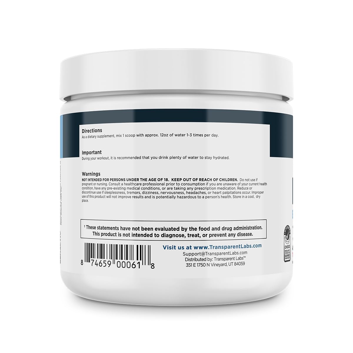 Transparent Labs Hydrate Electrolyte Powder with Coconut Water and Taurine - imprüv 