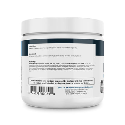 Transparent Labs Hydrate Electrolyte Powder with Coconut Water and Taurine - imprüv 