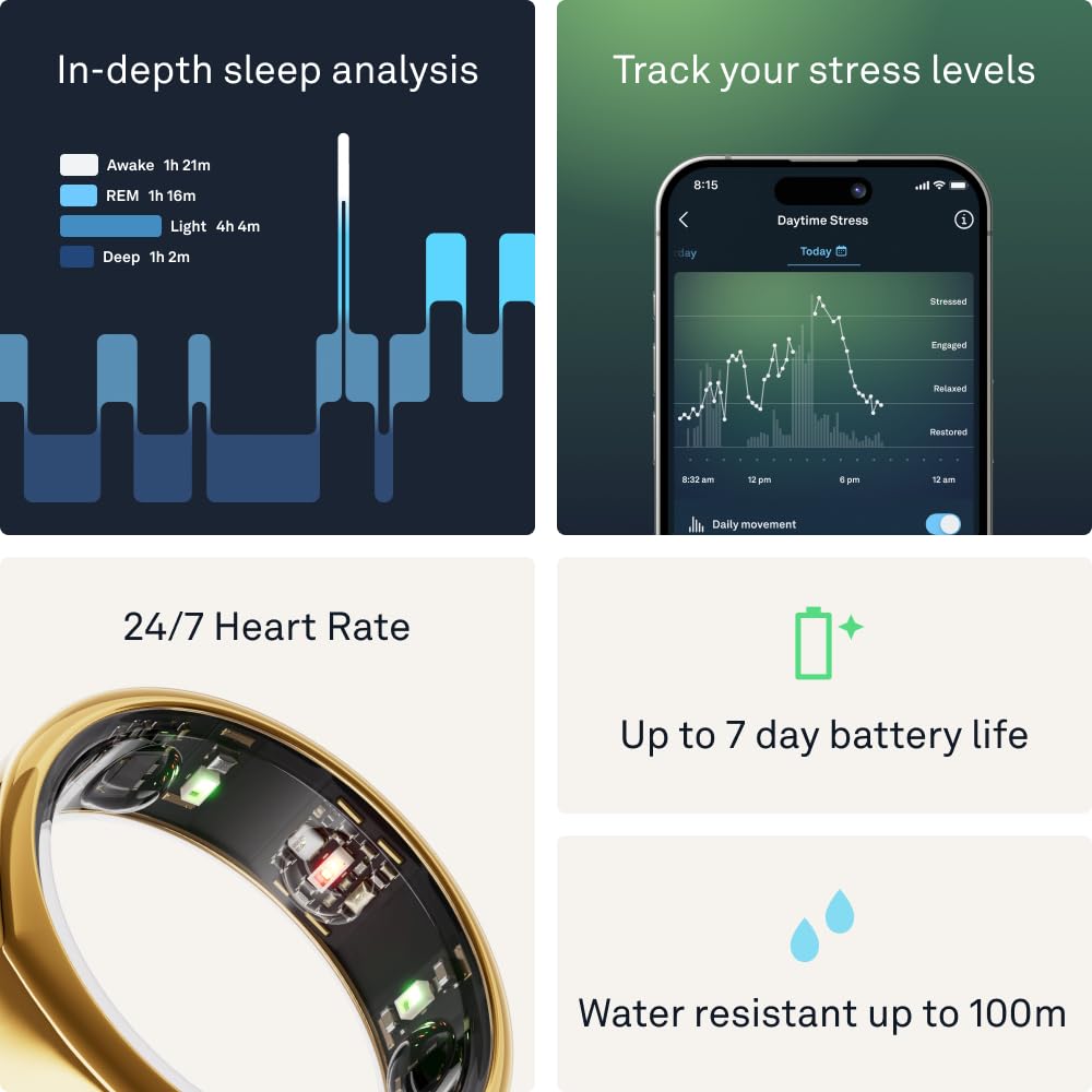 Oura Ring Gen3 Horizon Smart Ring for Biometric Health Tracking