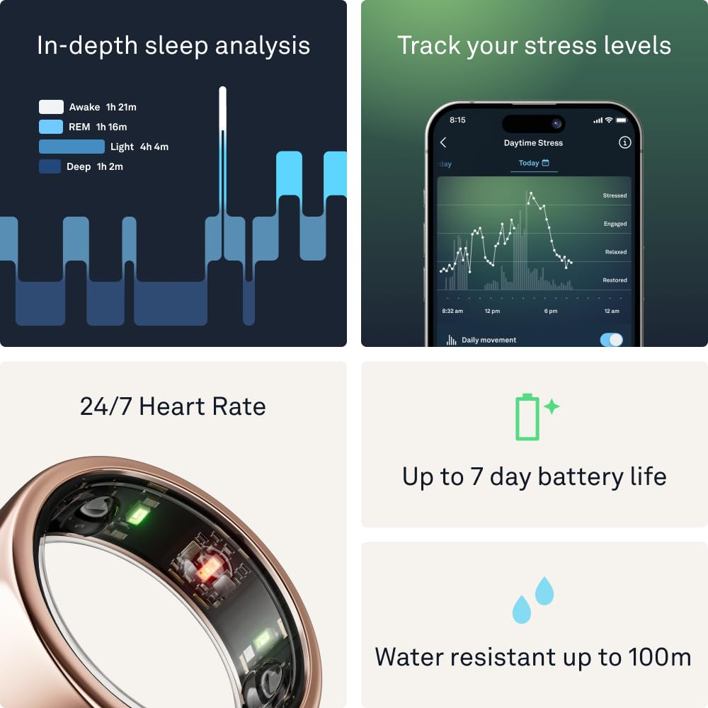 Oura Ring Gen3 Horizon Smart Ring for Biometric Health Tracking