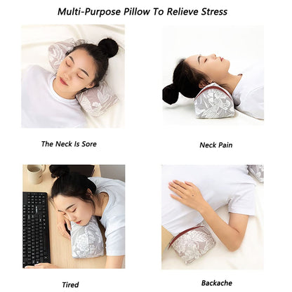 Cervical Roll Neck Pillow with 100% Buckwheat Filling for Sleep Support - imprüv 