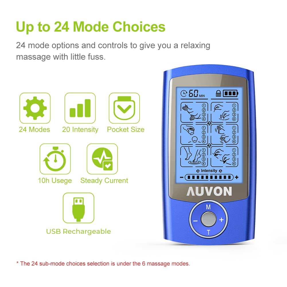 Rechargeable 4th Gen TENS Machine Muscle Stimulator Kit