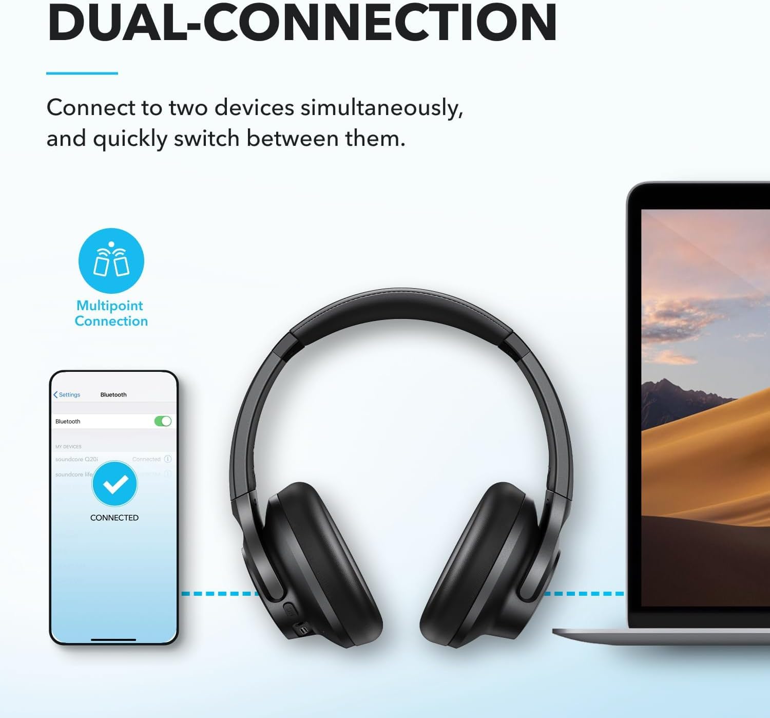Soundcore by Anker Hybrid Active Noise Cancelling Over-Ear Headphones - imprüv 
