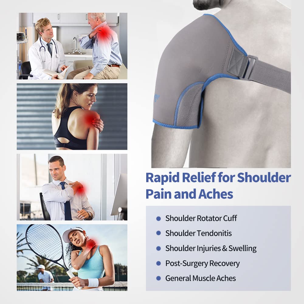 Shoulder Ice Pack Hands-Free Cold Therapy Wrap for Shoulder Pain Relief & Recovery