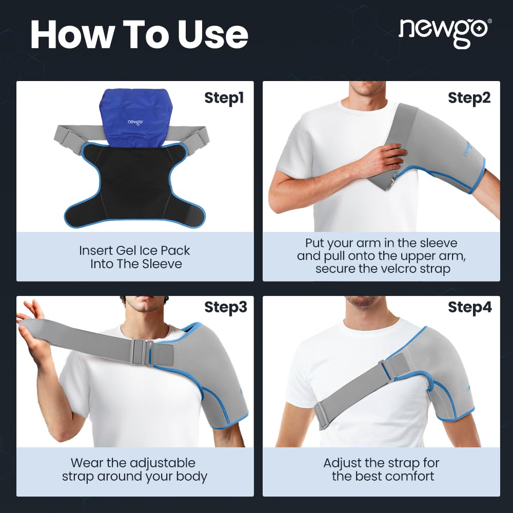 Shoulder Ice Pack Hands-Free Cold Therapy Wrap for Shoulder Pain Relief & Recovery