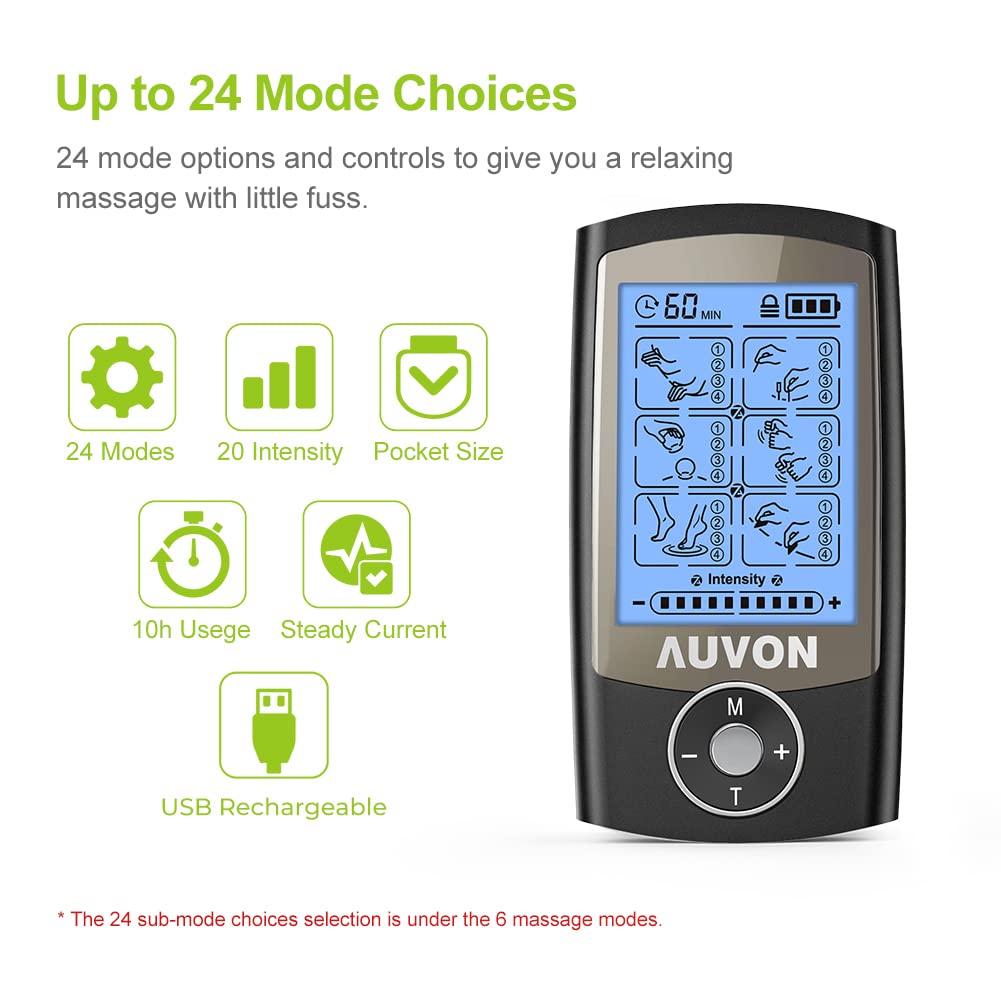 Rechargeable 4th Gen TENS Machine Muscle Stimulator Kit