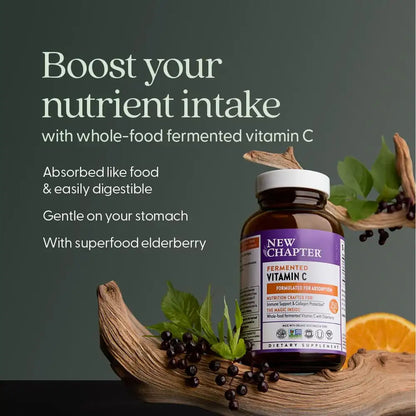 New Chapter Fermented Vitamin C for Immune and Collagen Support - imprüv 