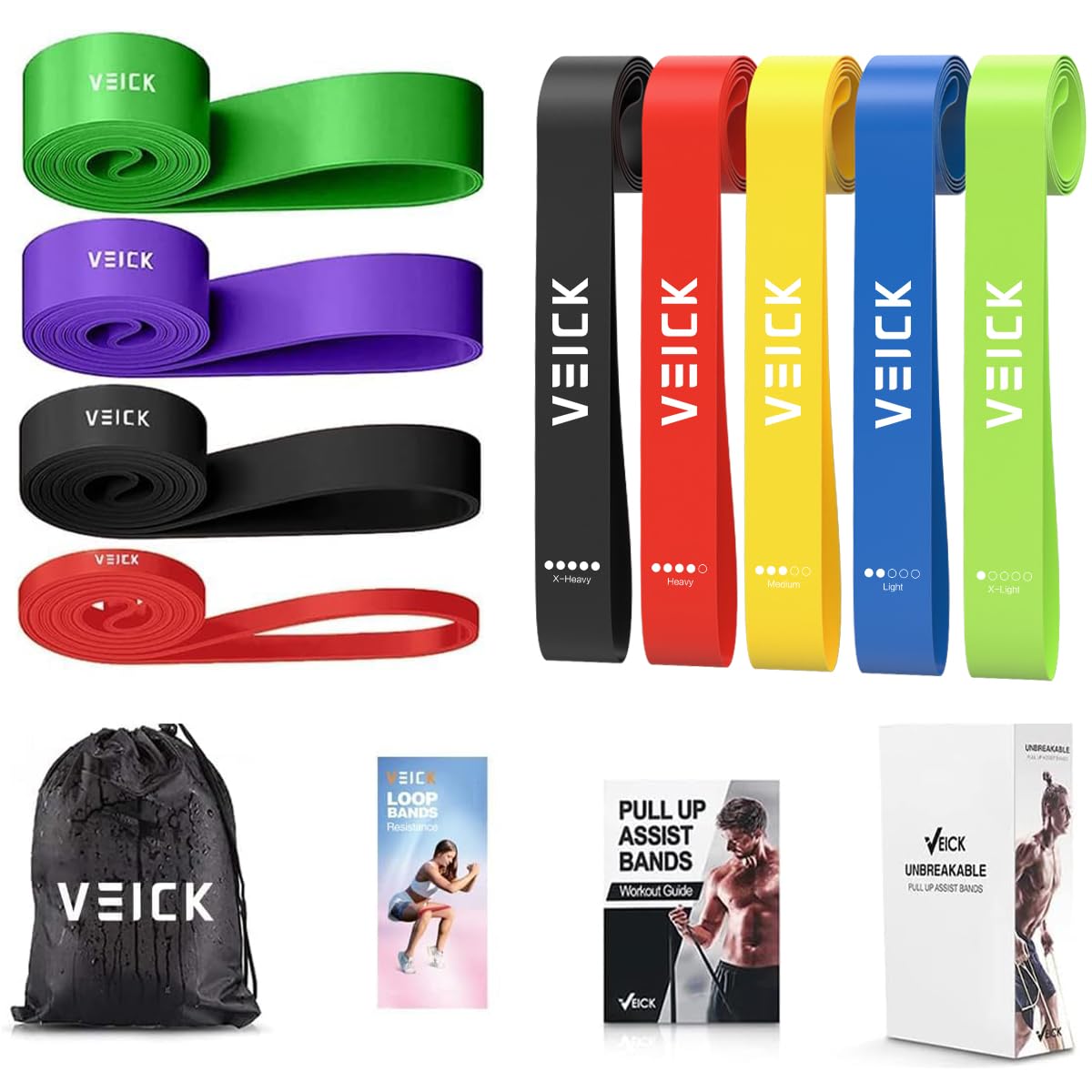 Extra Long Natural Rubber Loop Resistance Bands