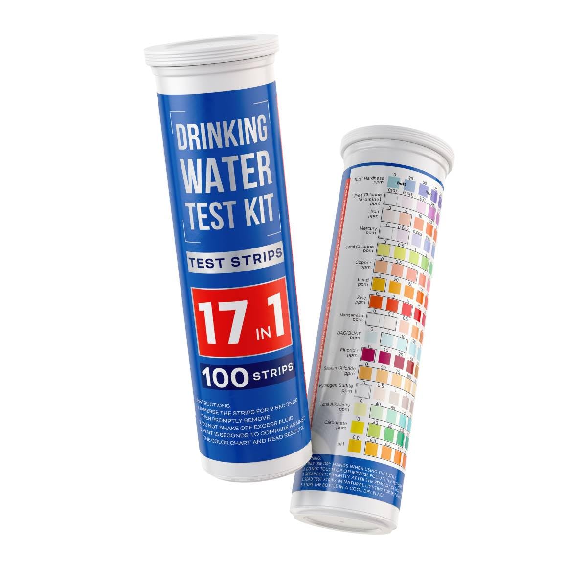 Drinking Water Home Test Kit, Tap and Well Water Strips, 120 ct - imprüv 