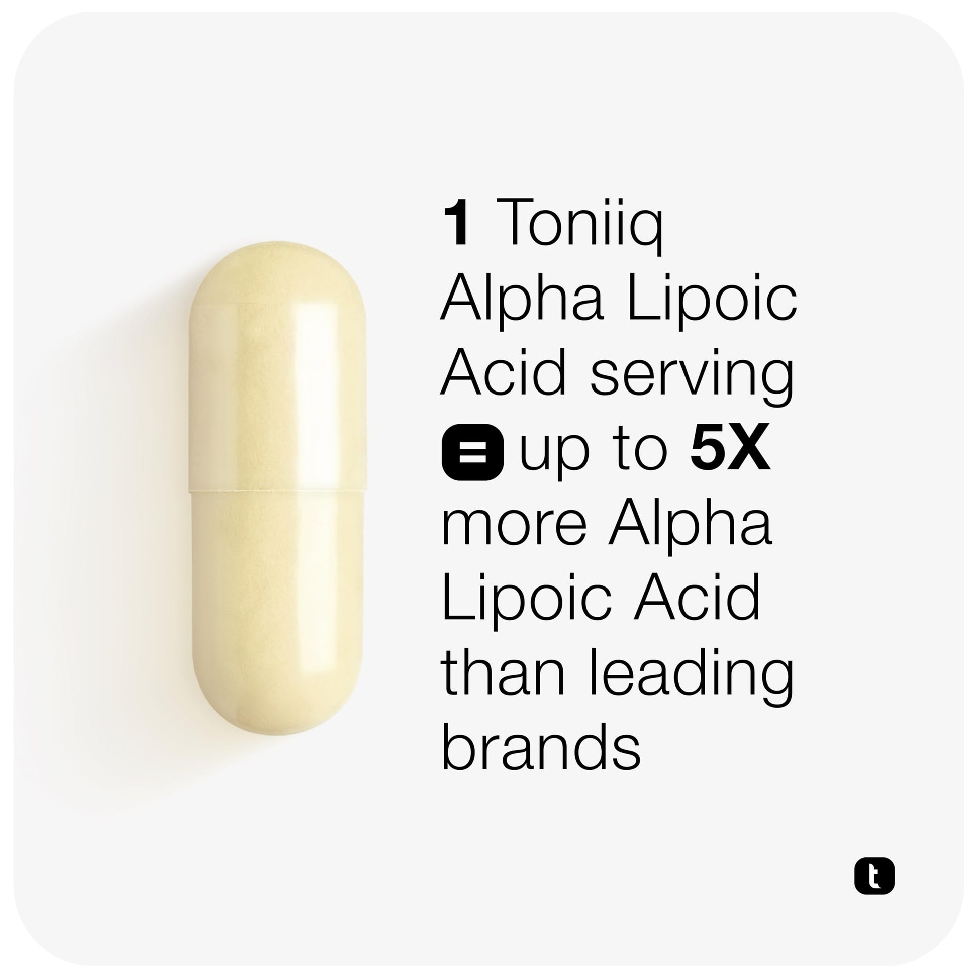 Toniiq Alpha Lipoic Acid 1000mg Capsules, 99% Pure ALA, 120 Capsules - imprüv 