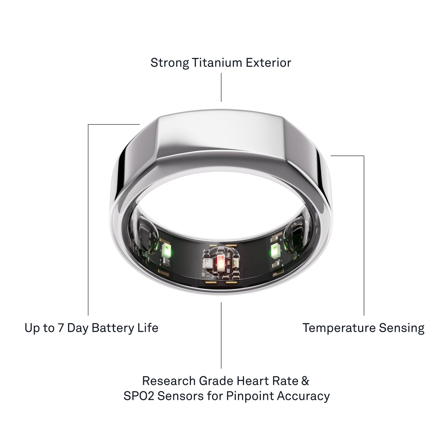 Oura Ring Gen3 Horizon Smart Ring for Biometric Health Tracking