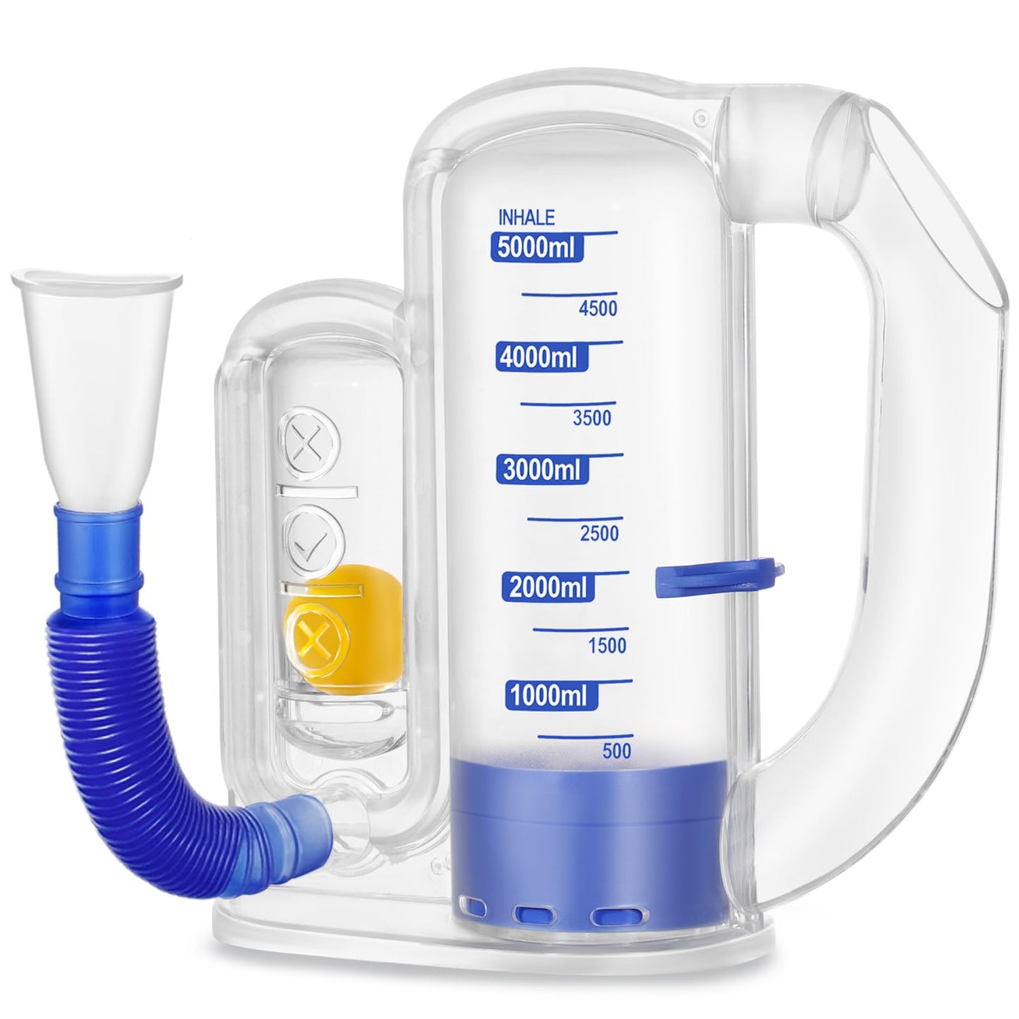Incentive spirometer breathing exercise device for lung health recovery