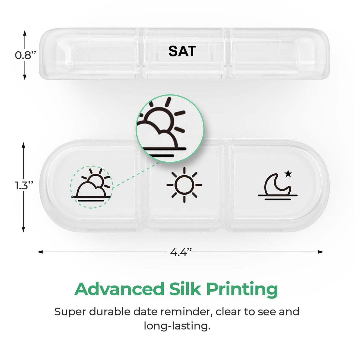 Weekly Vitamin Organizer 3 Times a Day Large 7 Day Portable Medicine Box - imprüv 