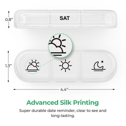 Weekly Vitamin Organizer 3 Times a Day Large 7 Day Portable Medicine Box - imprüv 