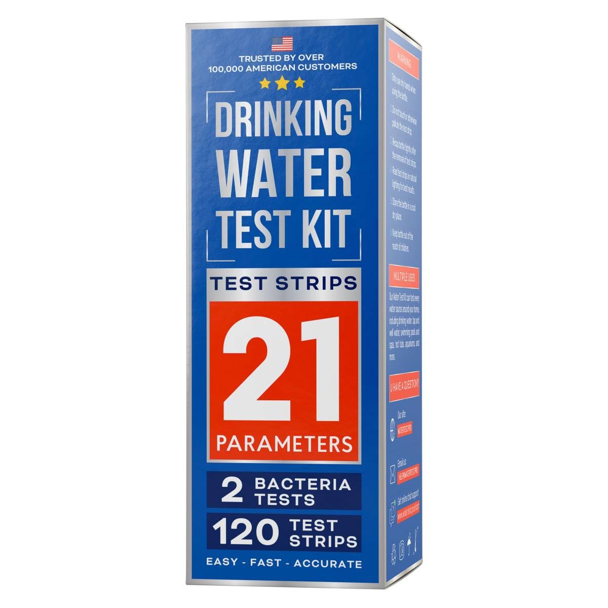 Drinking Water Home Test Kit, Tap and Well Water Strips, 120 ct - imprüv 