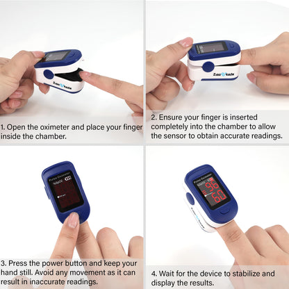 Fingertip Pulse Oximeter for Blood Oxygen and Heart Rate Monitoring - imprüv 