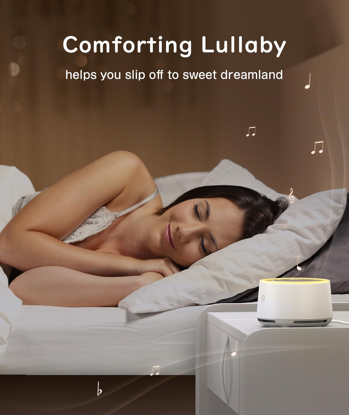 Ambient Light White Noise Sound Machine for Sleep & Meditation