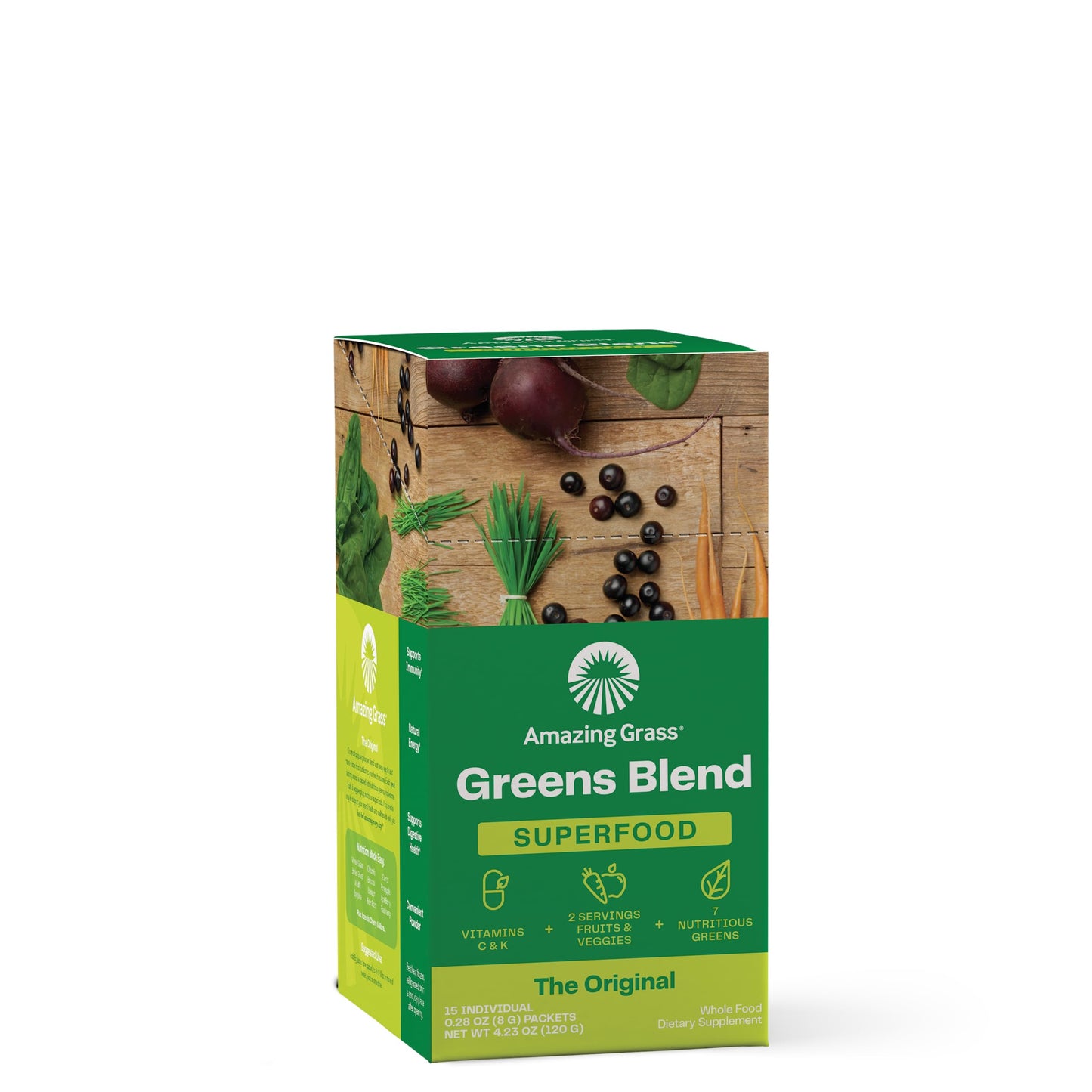 Superfood Greens Blend with Antioxidants, Digestive Enzymes, Fiber Prebiotics and Probiotics