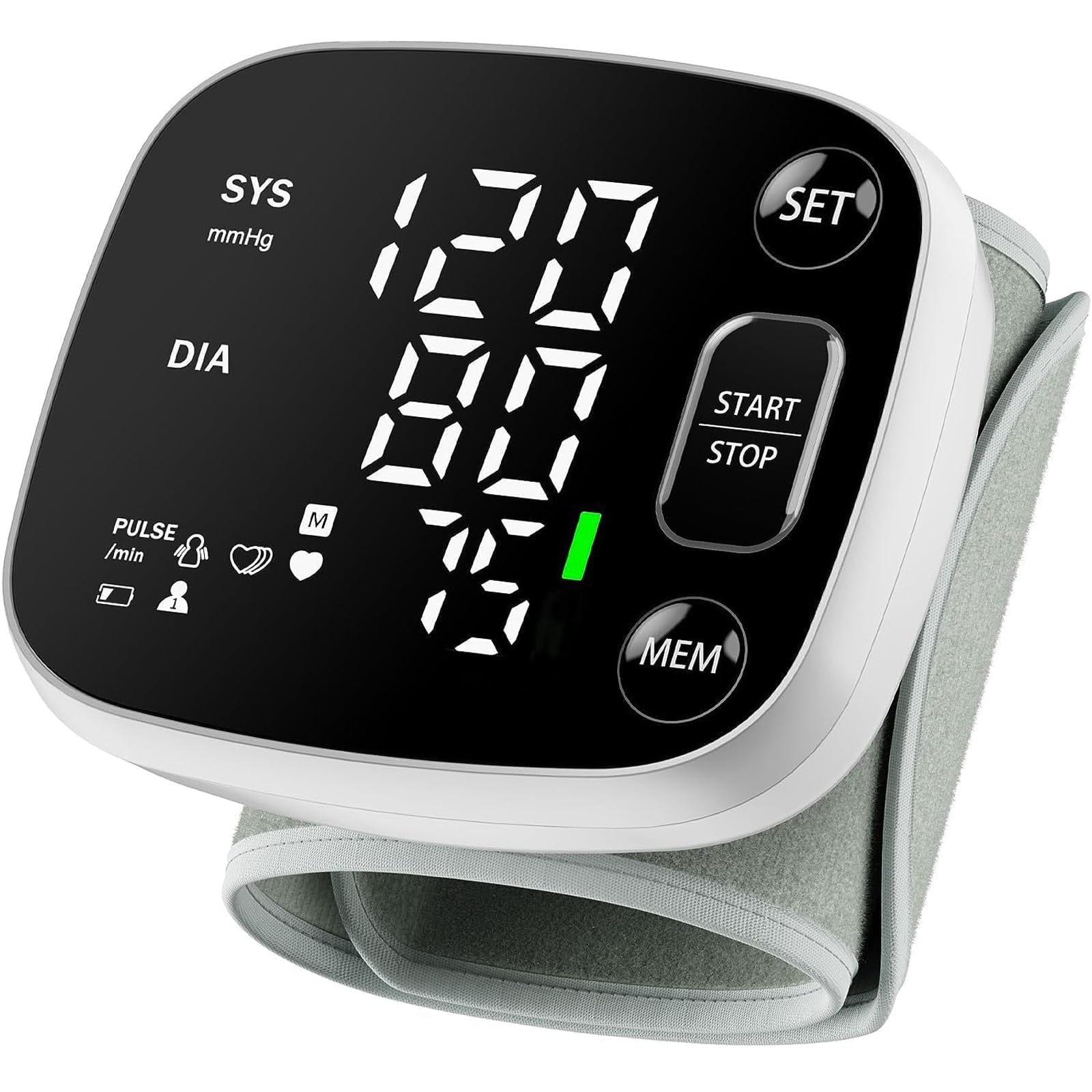 Wrist Blood Pressure Monitor with LED Display and Voice Guidance for Home Use - imprüv 