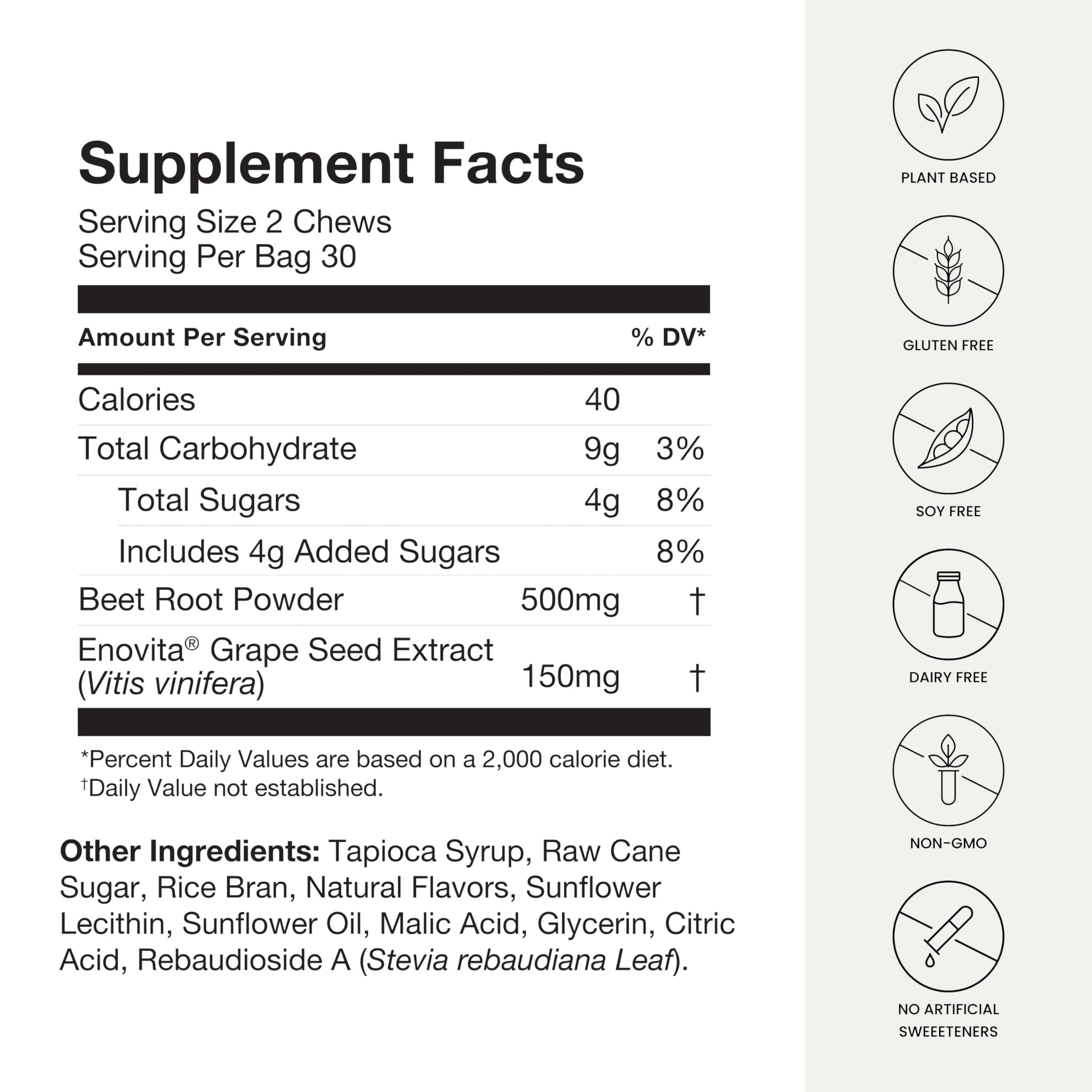 HumanN SuperBeets Heart Chews for Blood Pressure Support, 120 Count - imprüv 