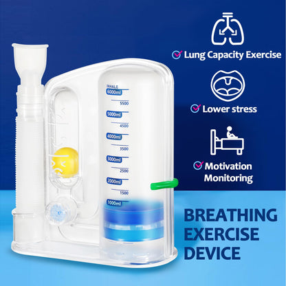 Incentive Spirometer, Lung Exercise and Breathing Trainer for Respiratory Therapy - imprüv 