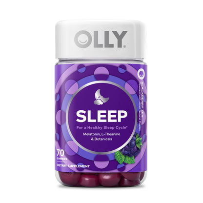 OLLY Sleep Gummies with Melatonin and L-Theanine for Restful Nights, 70 Count
