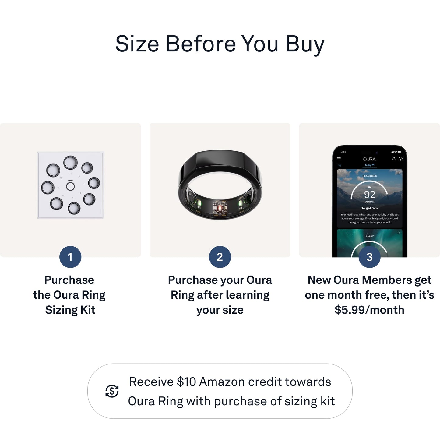 Oura Ring Gen3 Horizon Smart Ring for Biometric Health Tracking