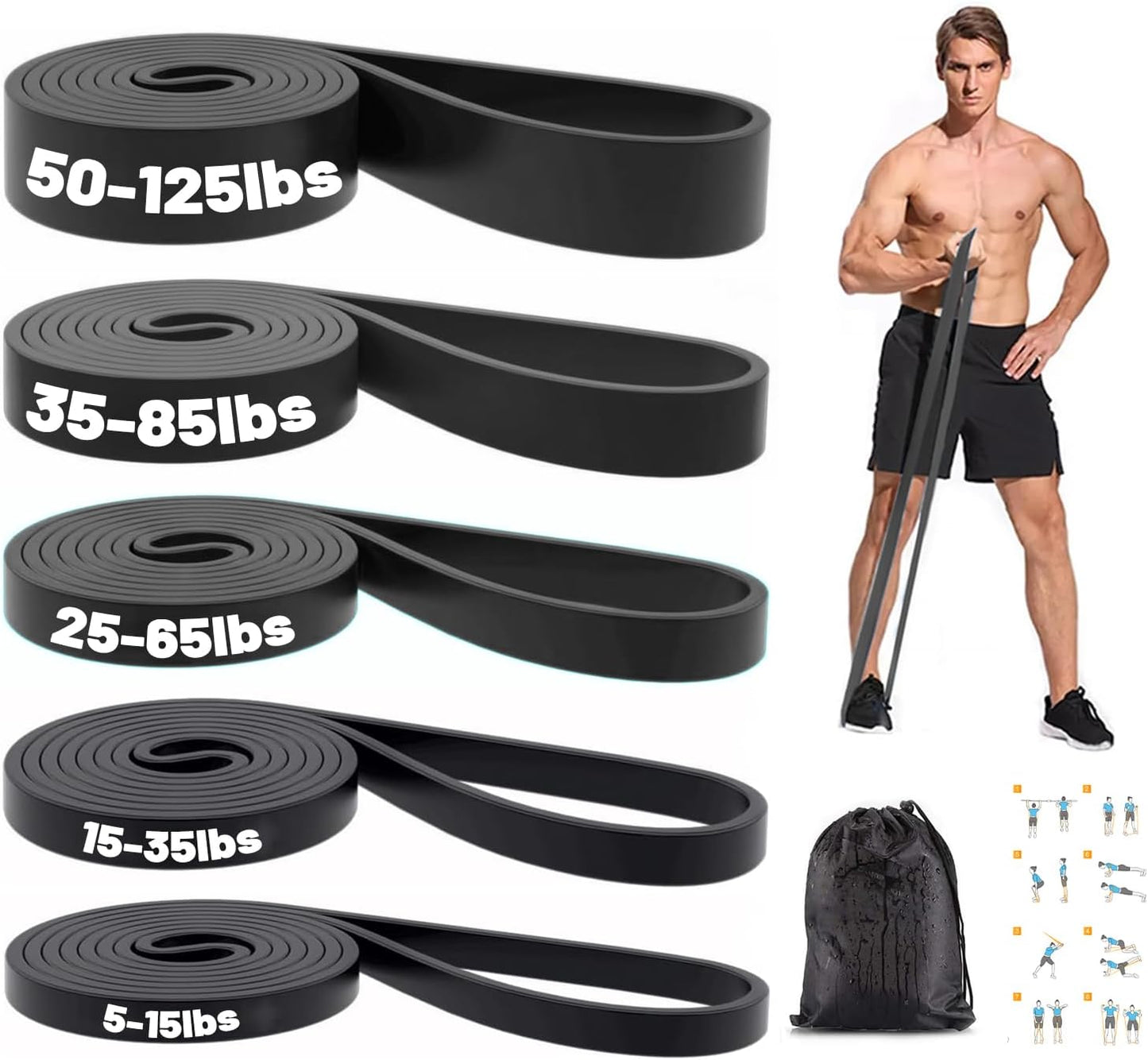 Extra Long Natural Latex Resistance Bands – Durable Loop Bands for Strength, Flexibility, and Mobility Training - imprüv