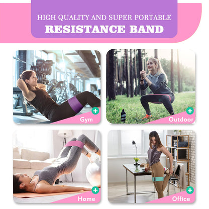 14-Inch Non-Slip Fabric Resistance Bands for Glute Workouts