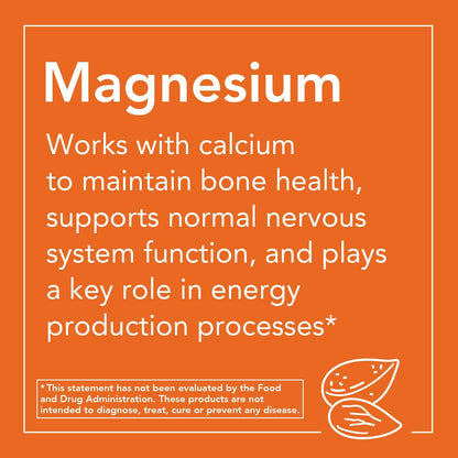 NOW Foods Magnesium Glycinate 100 mg Tablets for Muscle and Nerve Support, 90 Servings - imprüv 