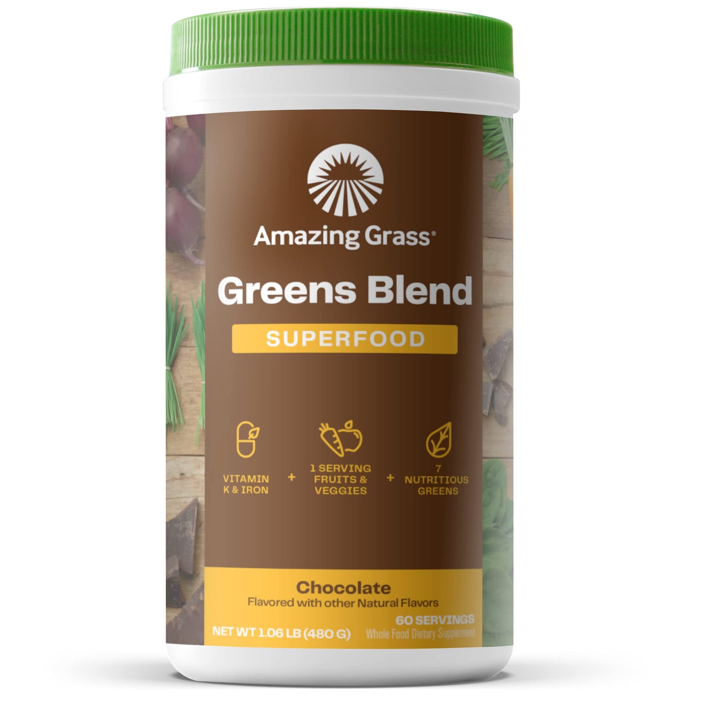 Superfood Greens Blend with Antioxidants, Digestive Enzymes, Fiber Prebiotics and Probiotics