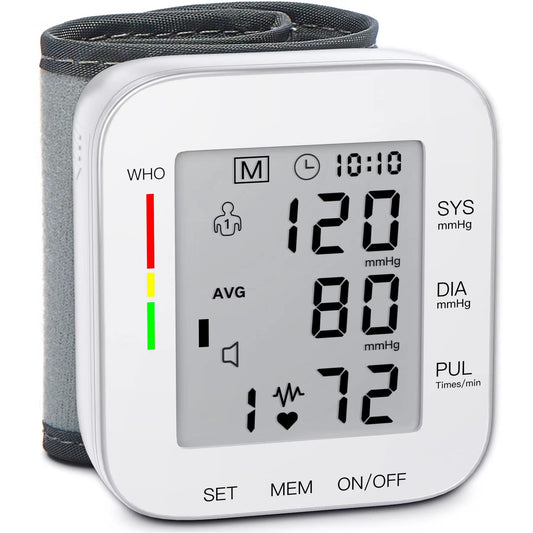 Adjustable Wrist Cuff Blood Pressure Monitor