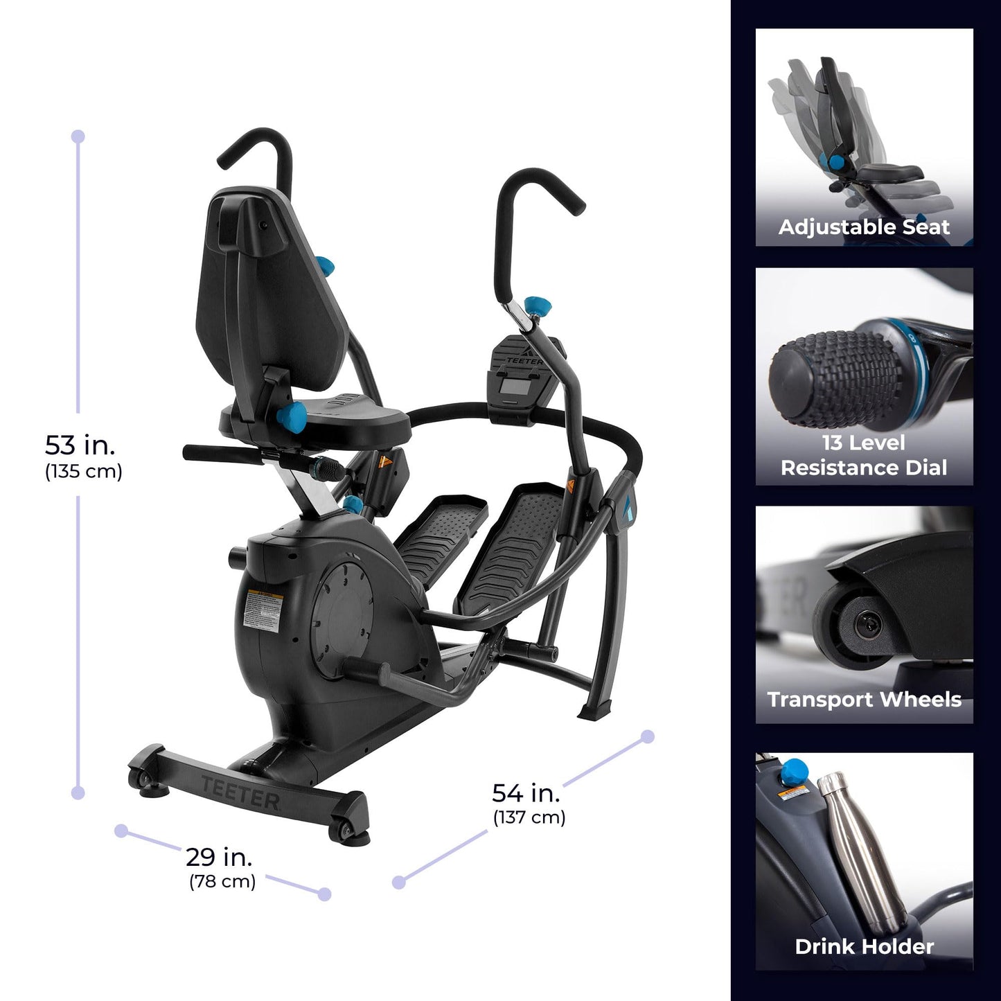 FreeStep Recumbent Elliptical Stepper