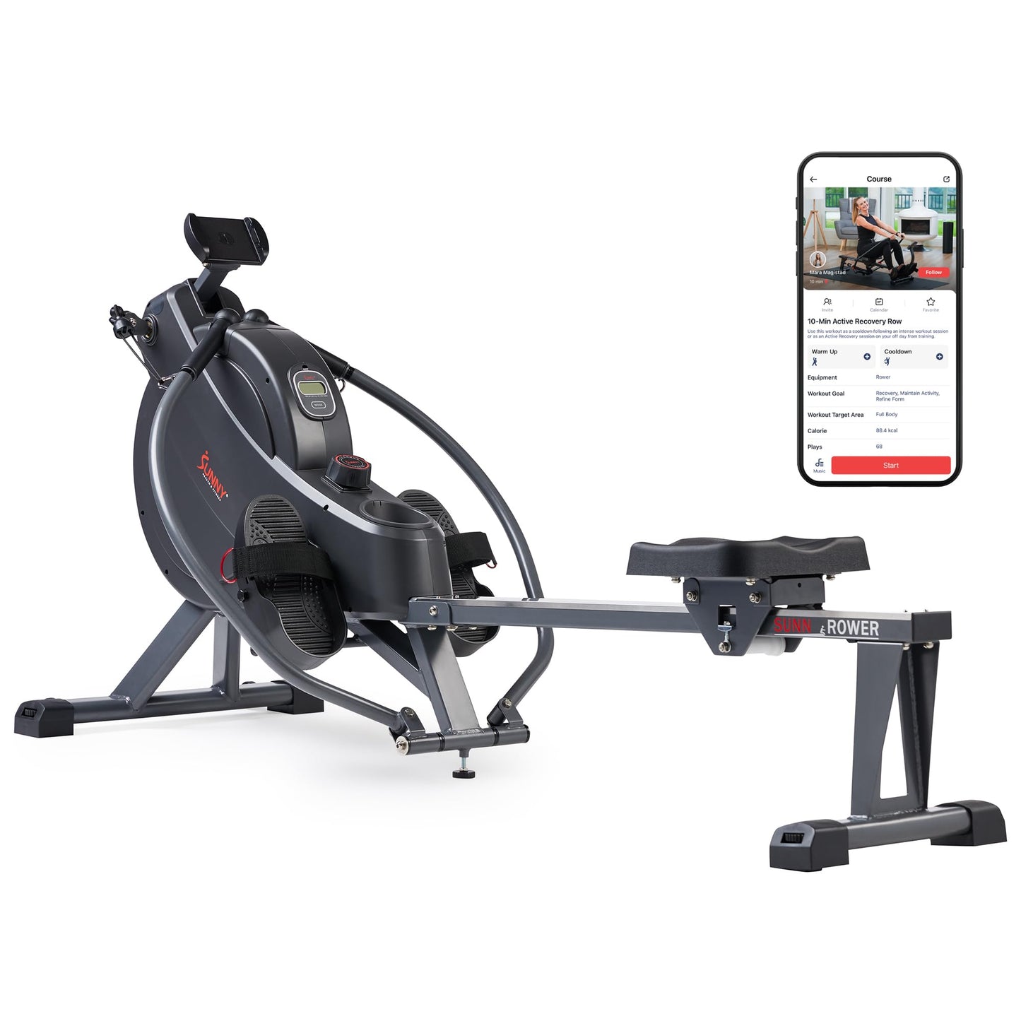 Ergonomic Low-Impact Magnetic Resistance Rowing Machine