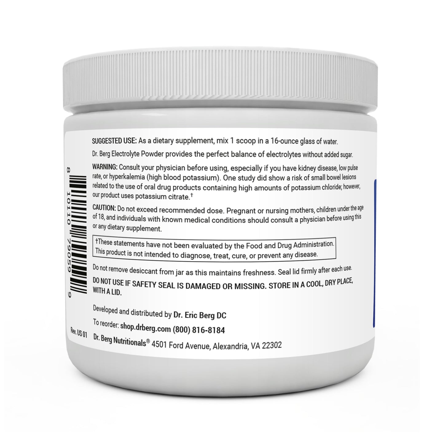 Dr. Berg Sugar Free Electrolyte Hydration Powder