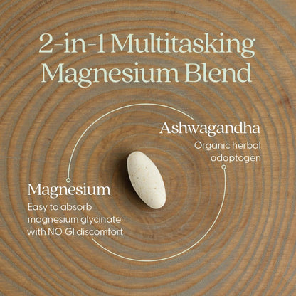 New Chapter Magnesium Glycinate with Ashwagandha for Muscle, Heart, Nerve and Bone Health