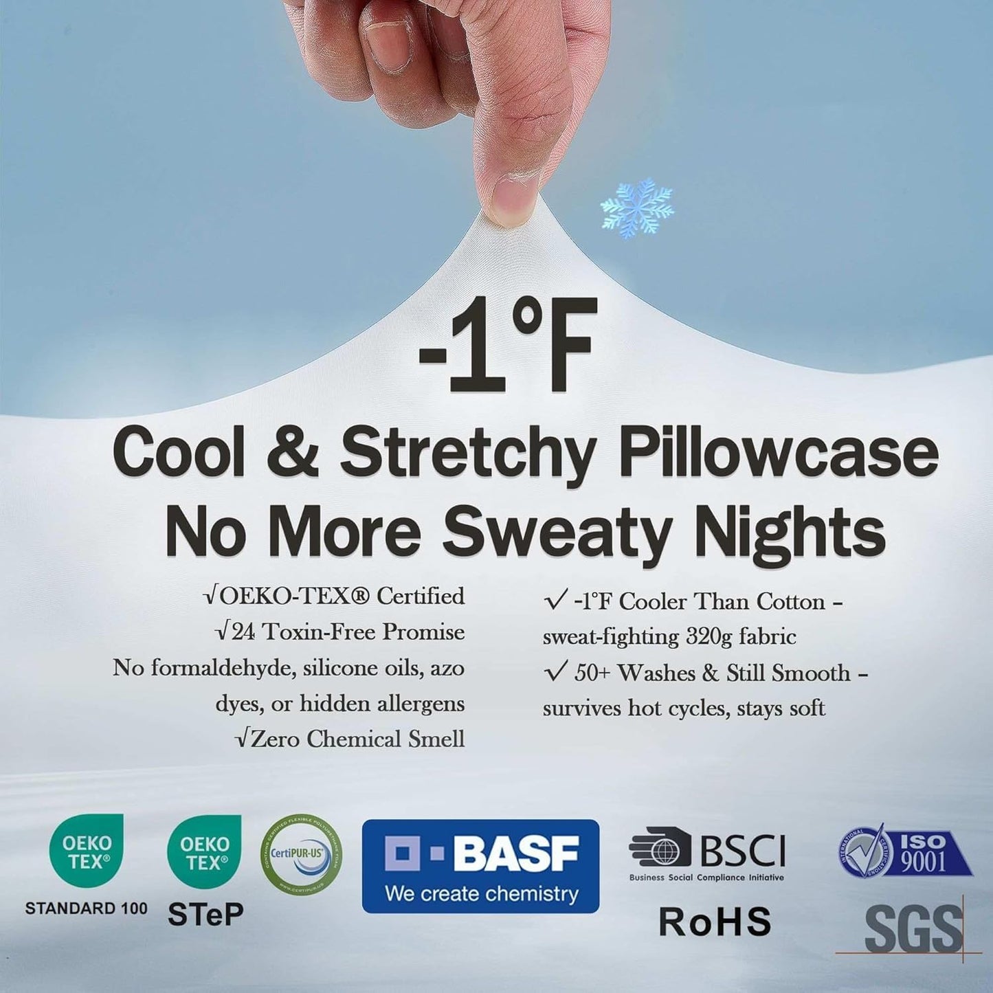 Cervical Dual-Height Memory Foam Pillow with Cooling Ergonomic Support - imprüv 
