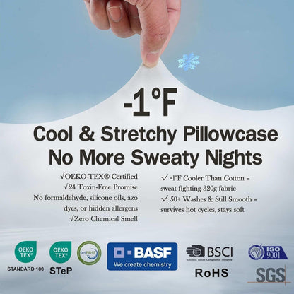 Cervical Dual-Height Memory Foam Pillow with Cooling Ergonomic Support - imprüv 