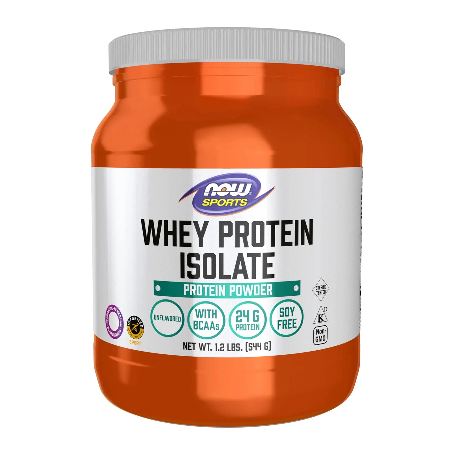 NOW Foods Sports Whey Protein Isolate with BCAAs, Unflavored - imprüv 